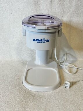 Hawaiian Shaved Ice Electric Shaver - White with Purple Lid